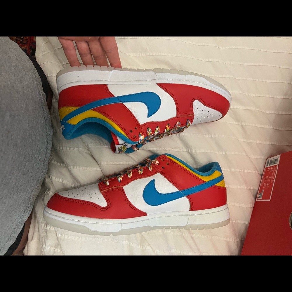 Nike Dunk Low QS Fruity Pebbles 9.5 Lebron James shoes sneakers